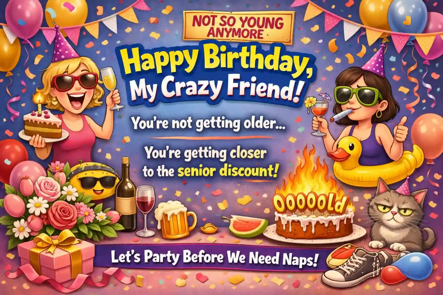 birthday wishes for a friend funny