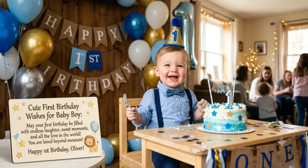  Cute First Birthday Wishes for Baby Boy