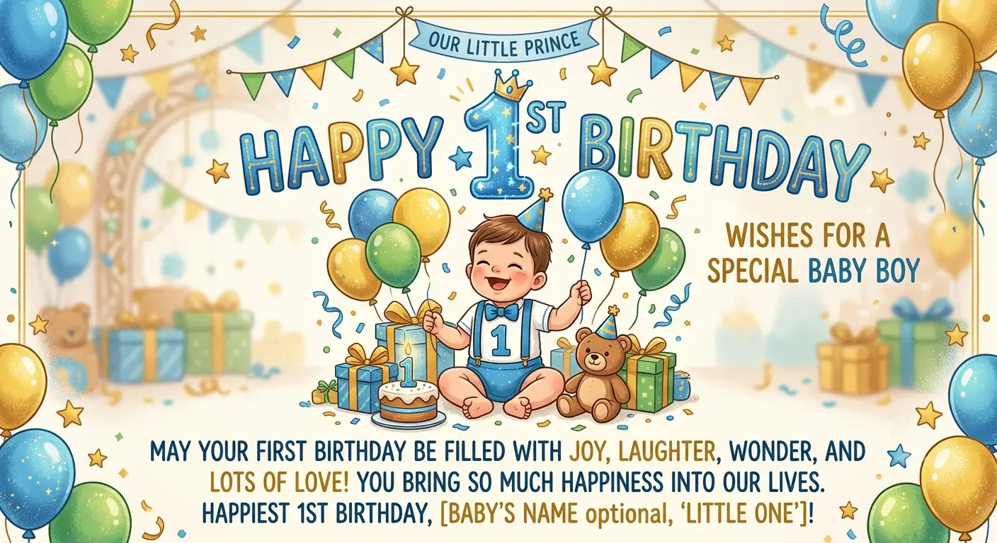 first birthday wishes for baby boy