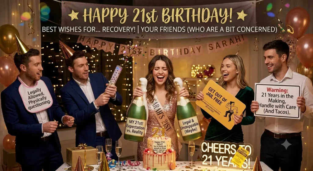 Funny 21st Birthday Wishes