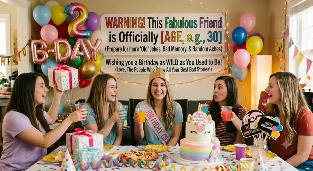 Funny Birthday Wishes for a Female Friend