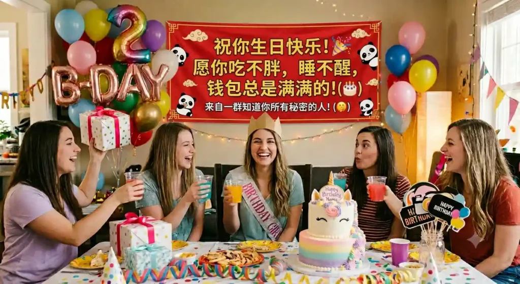 Funny Chinese Birthday Wishes for Friend