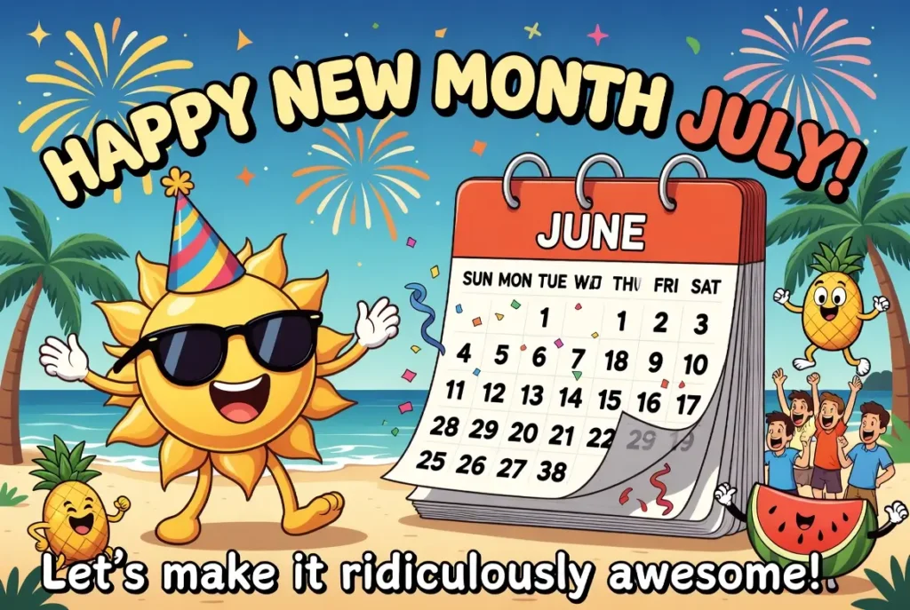  Funny Happy New Month July Wishes