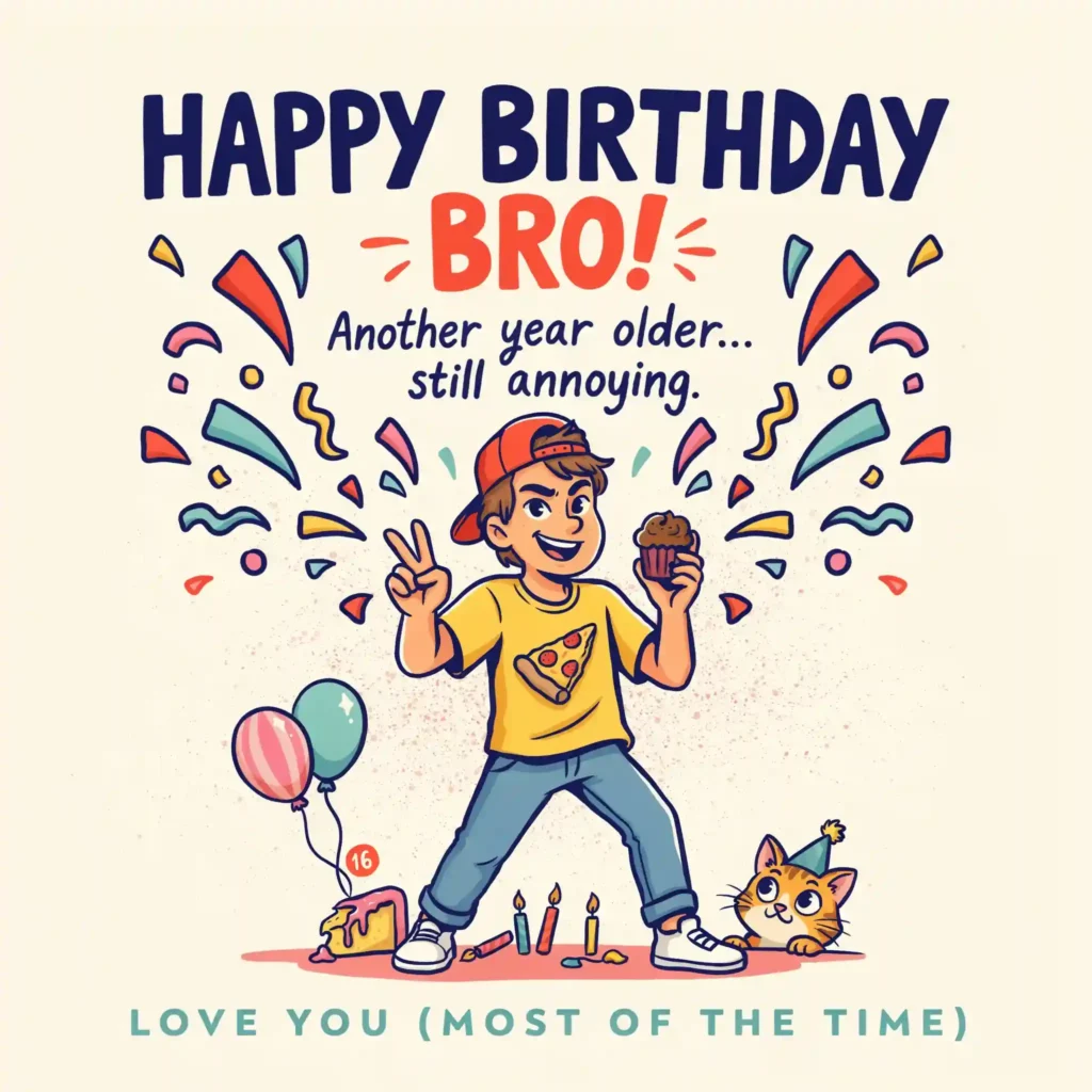 Funny Love Birthday Wishes for Brother
