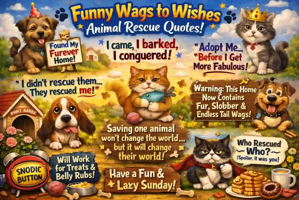 Funny wags to wishes animal rescue Quotes
