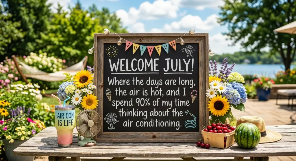 Funny Welcome July Quotes