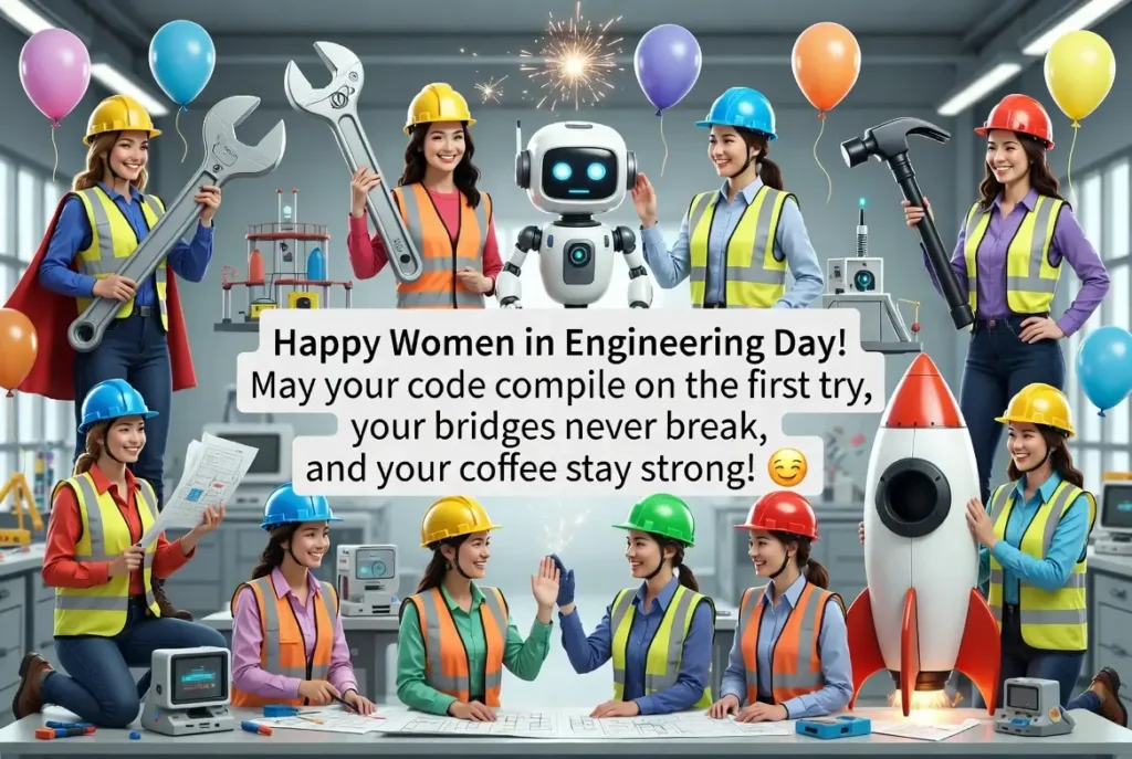 Funny Women in Engineering Day Wishes