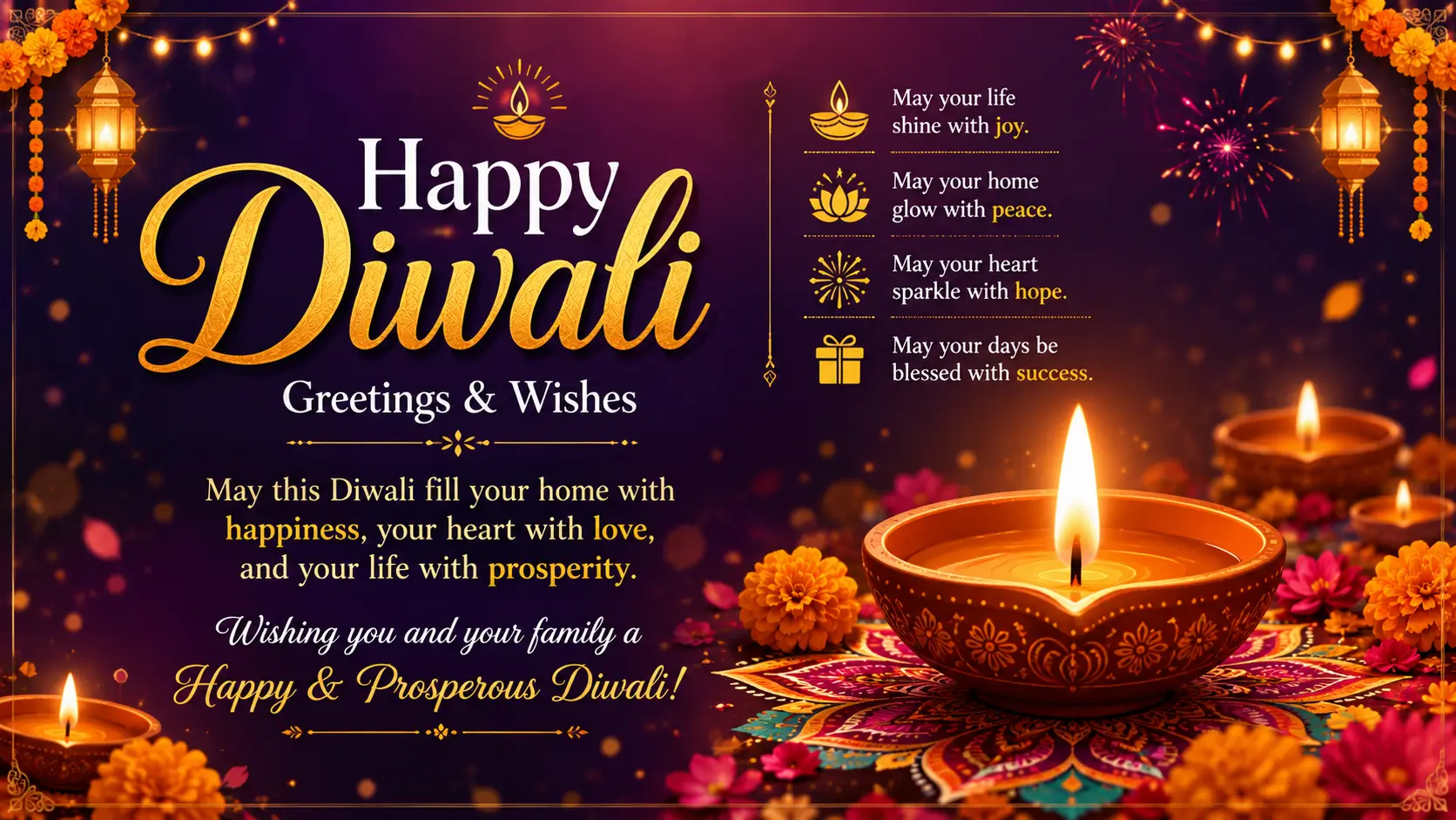 happy diwali greetings wishes
