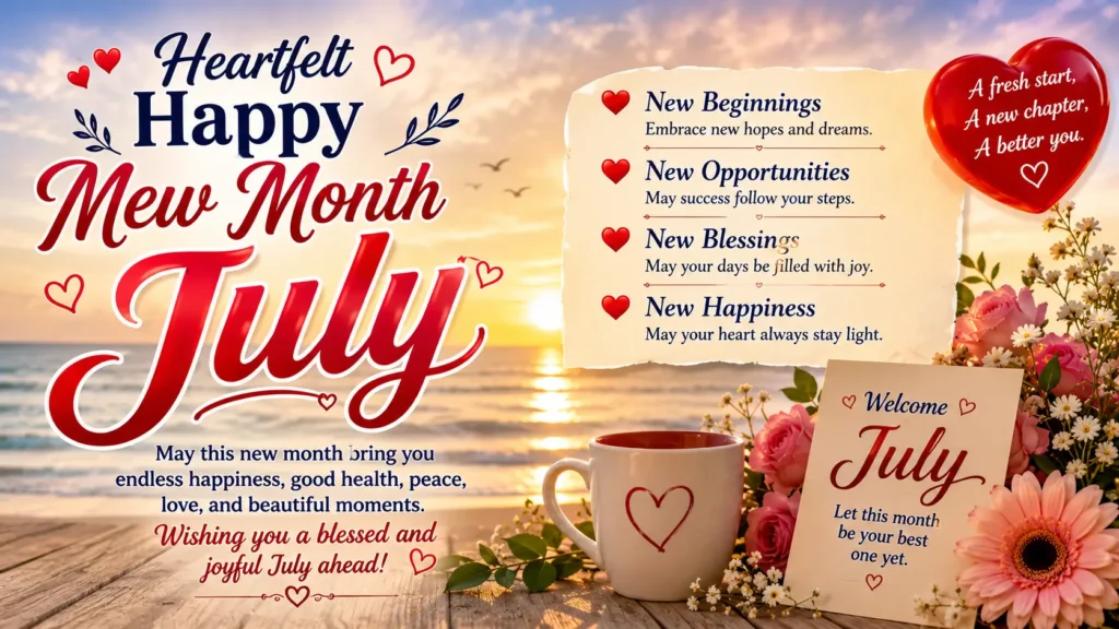 Heartfelt Happy New Month July Wishes