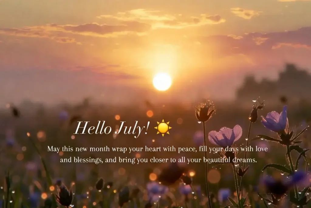 Heartfelt Hello July Wishes