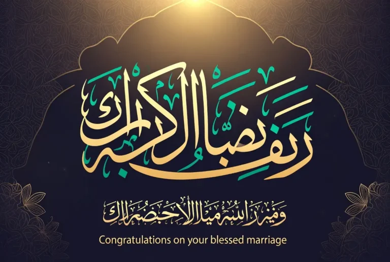 islamic wedding wishes in arabic