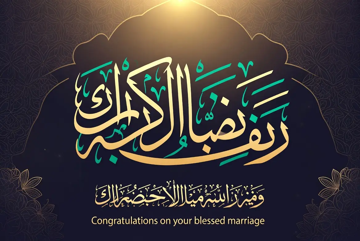 islamic wedding wishes in arabic