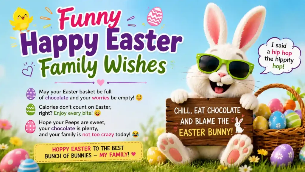 Funny Happy Easter Family Wishes