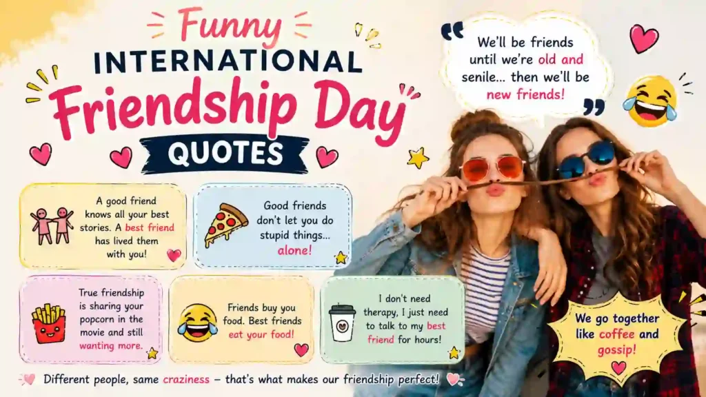 Funny International Friendship Day Quotes