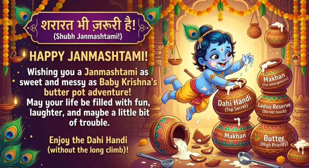 Funny Janmashtami Wishes