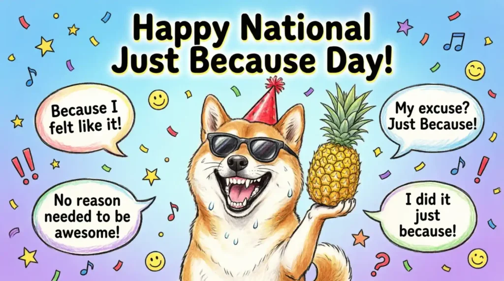 Funny National Just Because Day Wishes