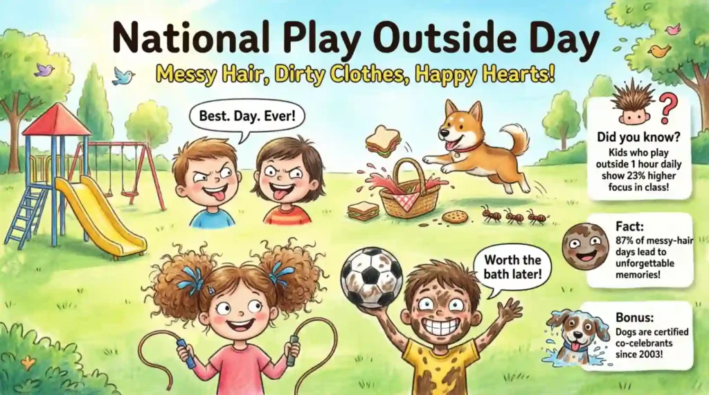 Funny National Play Outside Day Wishes