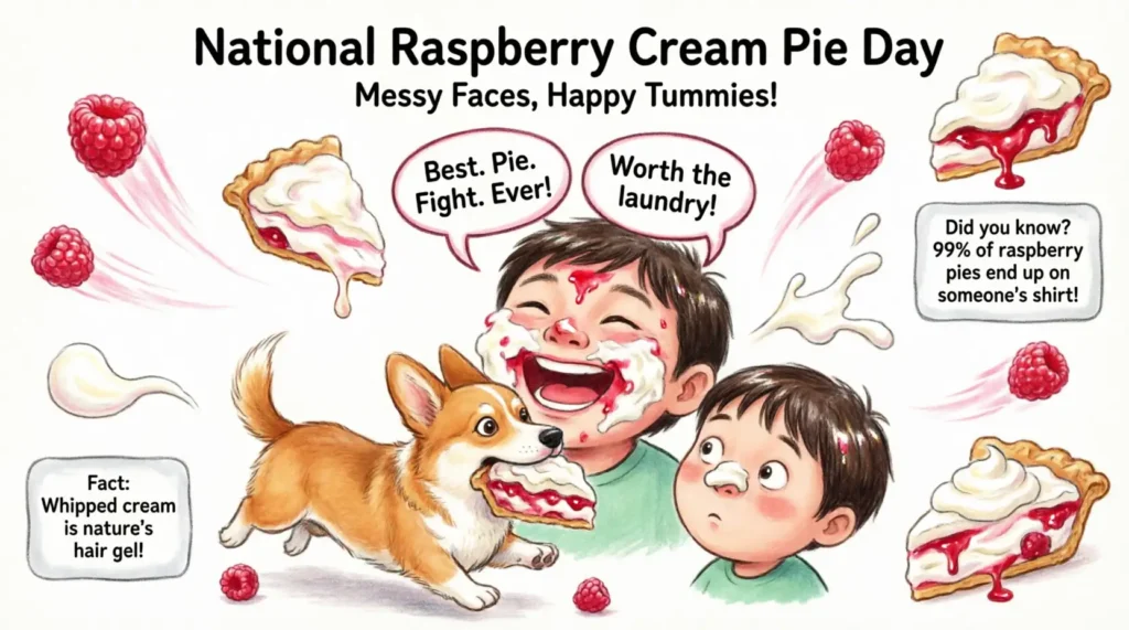 Funny National Raspberry Cream Pie Day Wishes