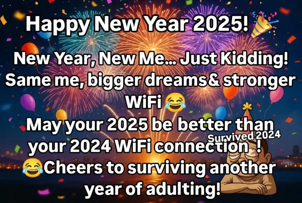 Funny New Year Wishes Messages 2025