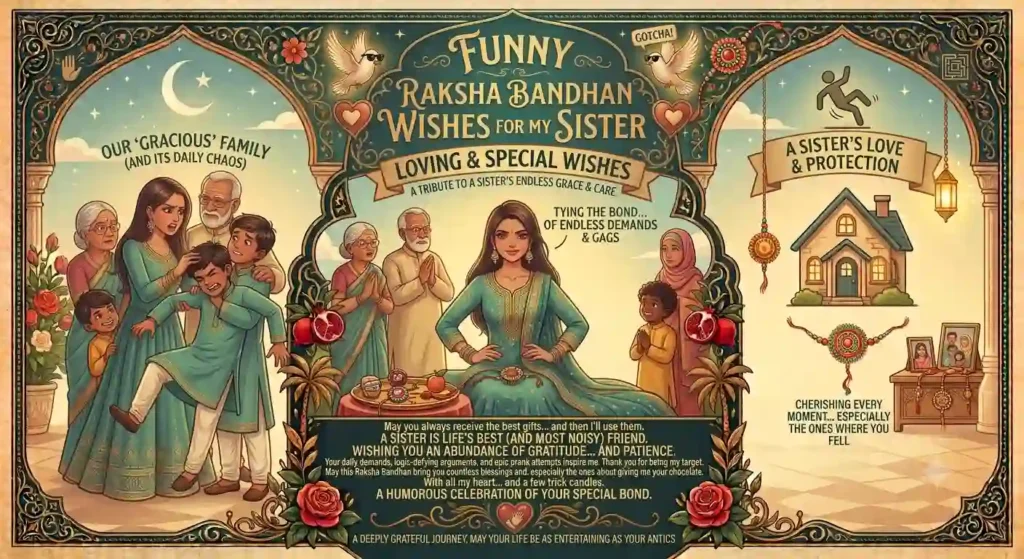 Funny Raksha Bandhan Wishes for Sister