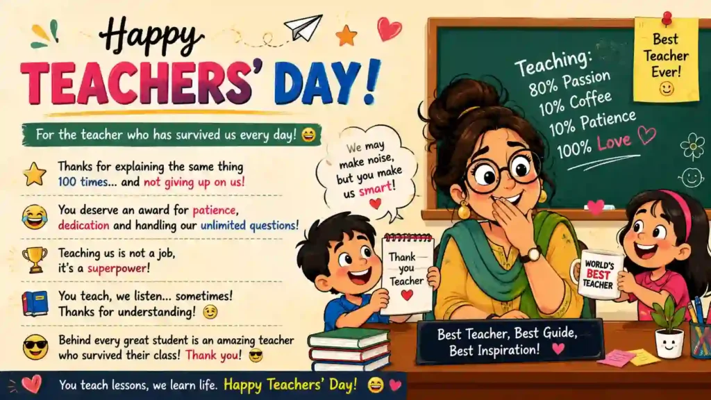 Funny Teachers Day Wishes