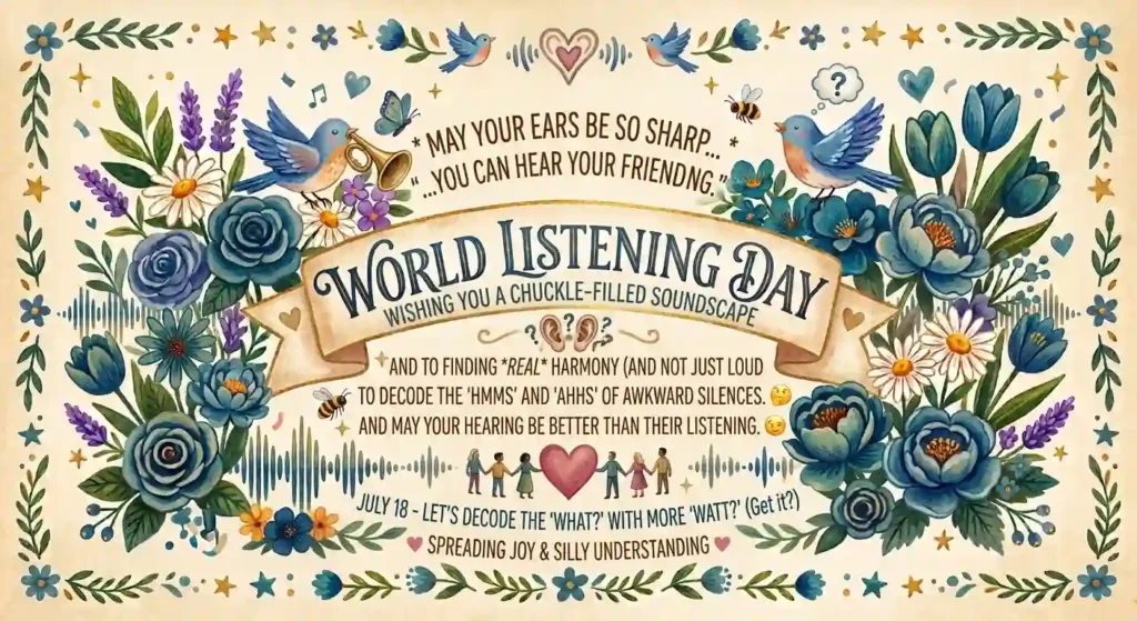 Funny World Listening Day Wishes