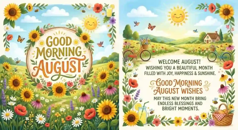 Good Morning August Wishes