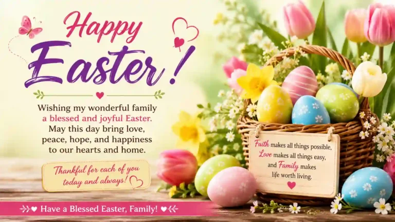 happy easter family wishes