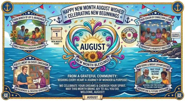 Happy New Month August Wishes