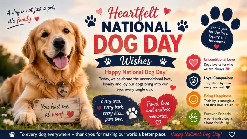 Heartfelt National Dog Day Wishes