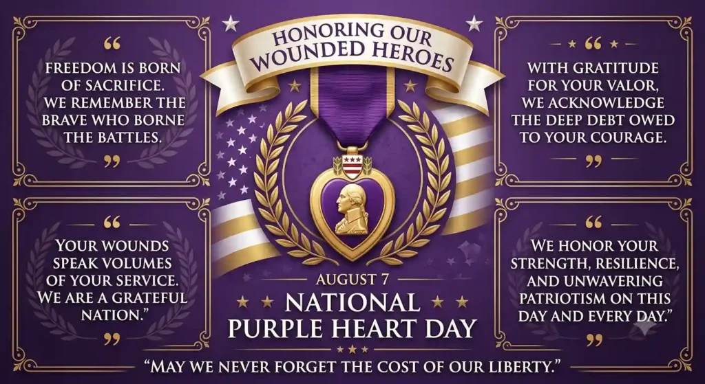 Heartfelt National Purple Heart Day Quotes