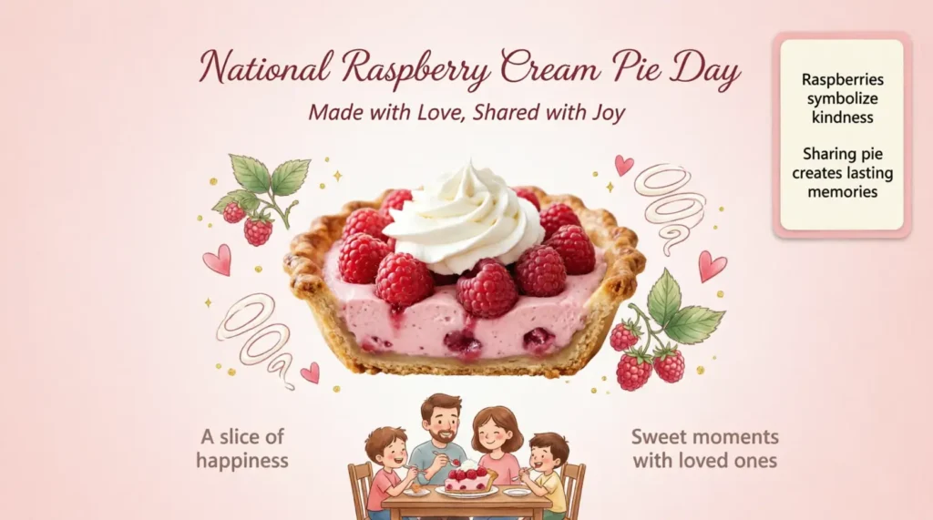 Heartfelt National Raspberry Cream Pie Day Wishes