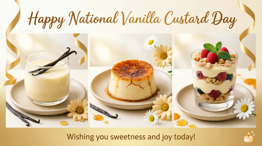 Heartfelt National Vanilla Custard Day Wishes