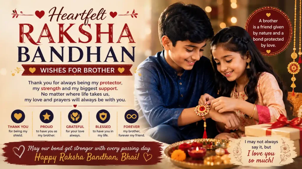 Heartfelt Raksha Bandhan Wishes for Brother
