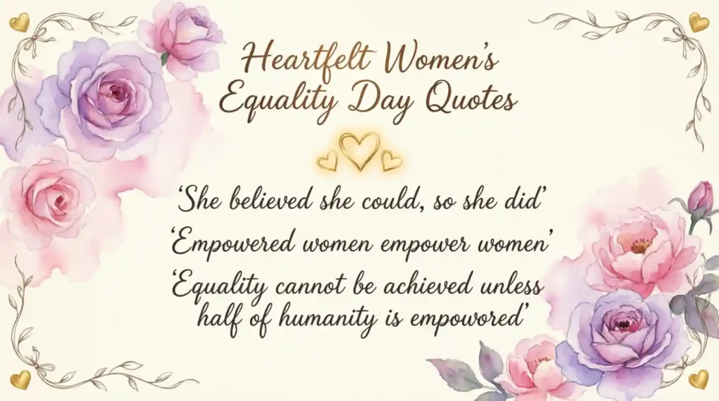 Heartfelt Women's Equality Day Quotes