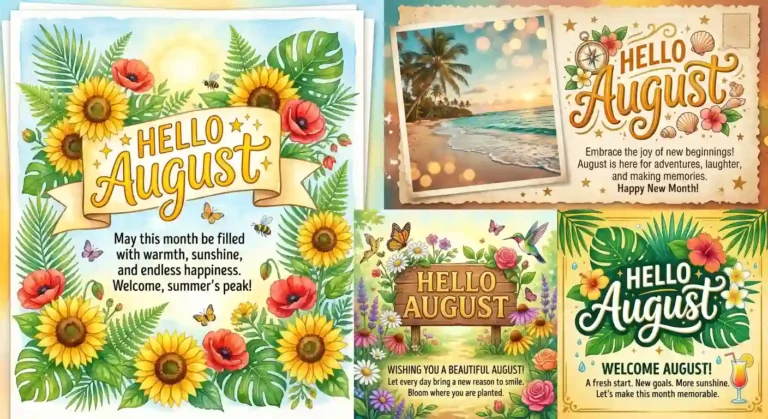 Hello August Messages