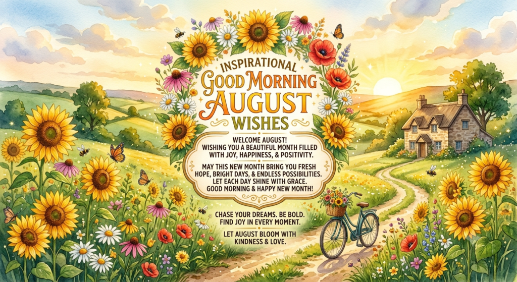 Inspirational Good Morning August Wishes