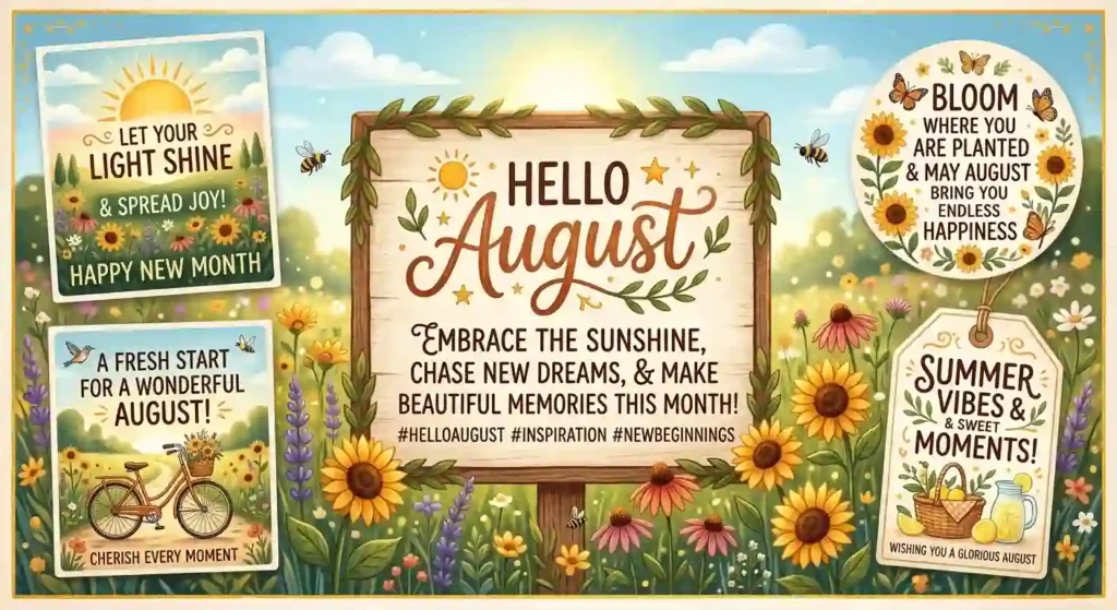 Inspirational Hello August Messages