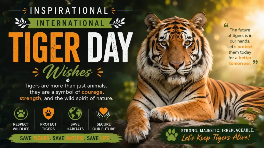 Inspirational International Tiger Day Wishes