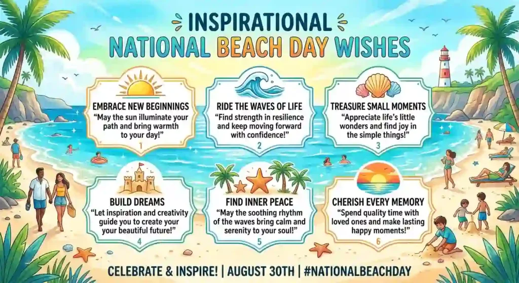 Inspirational National Beach Day Wishes