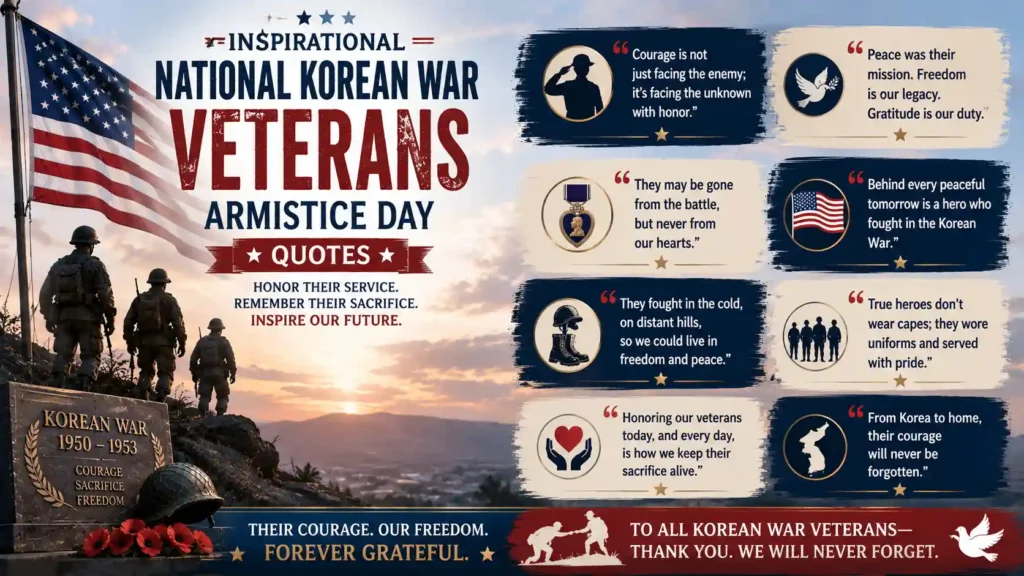 Inspirational National Korean War Veterans Armistice Day Quotes