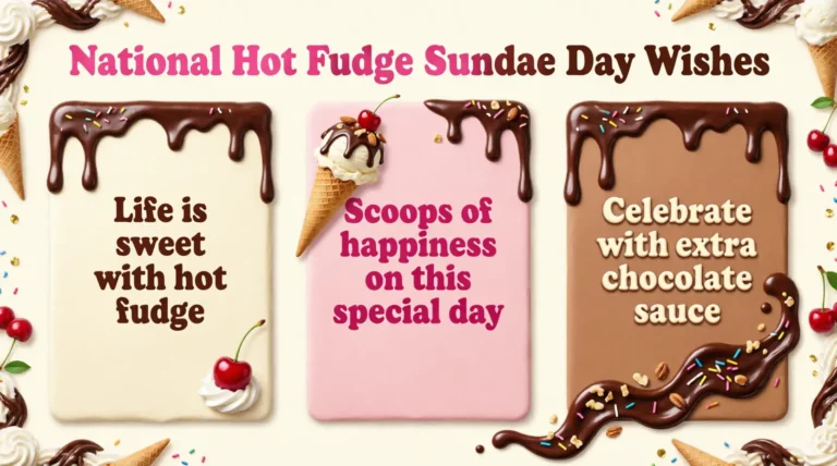 National Hot Fudge Sundae Day Wishes
