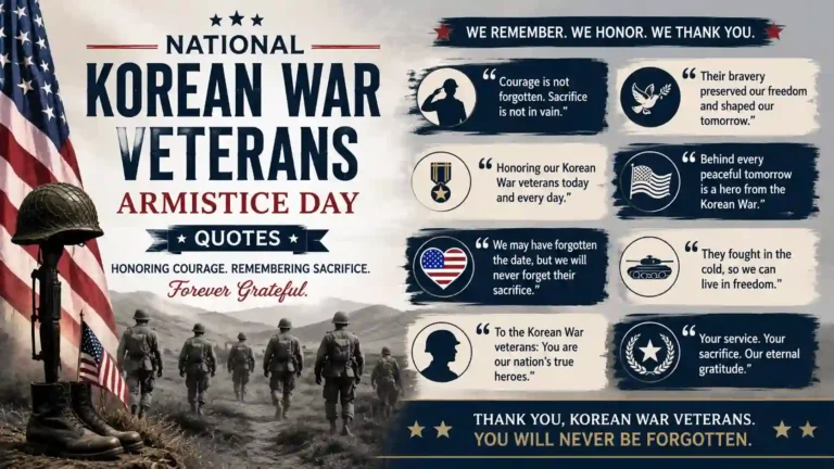 National Korean War Veterans Armistice Day Quotes