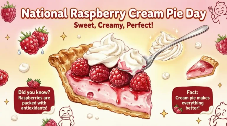 National Raspberry Cream Pie Day Wishes