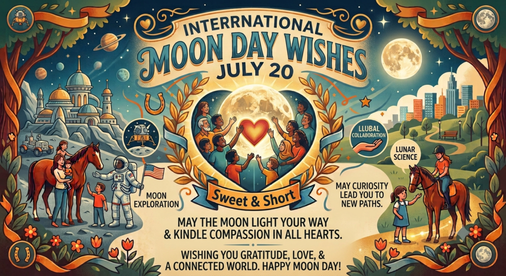 Short & Sweet International Moon Day Wishes