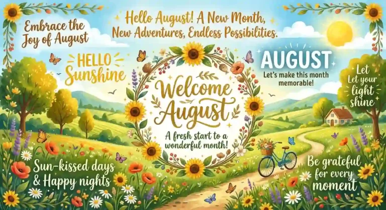 Welcome August Quotes