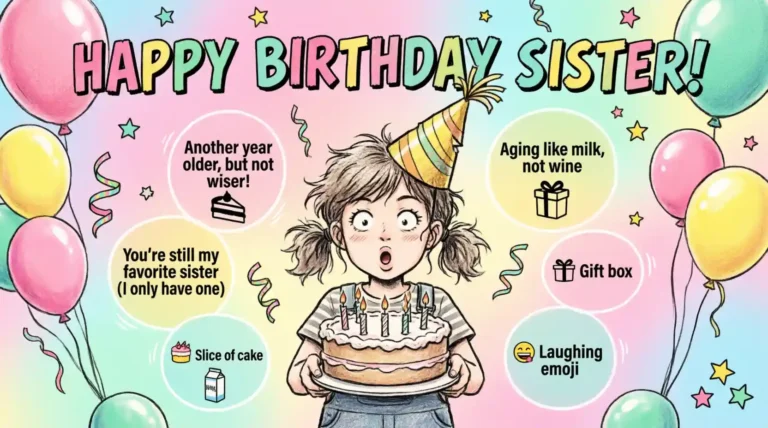 birthday wishes for sister funny
