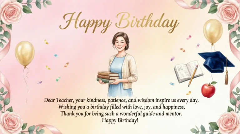 birthday wishes for teacher female