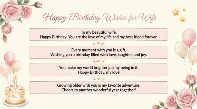 birthday wishes for wife in english