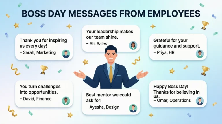 Boss Day Messages from Employees